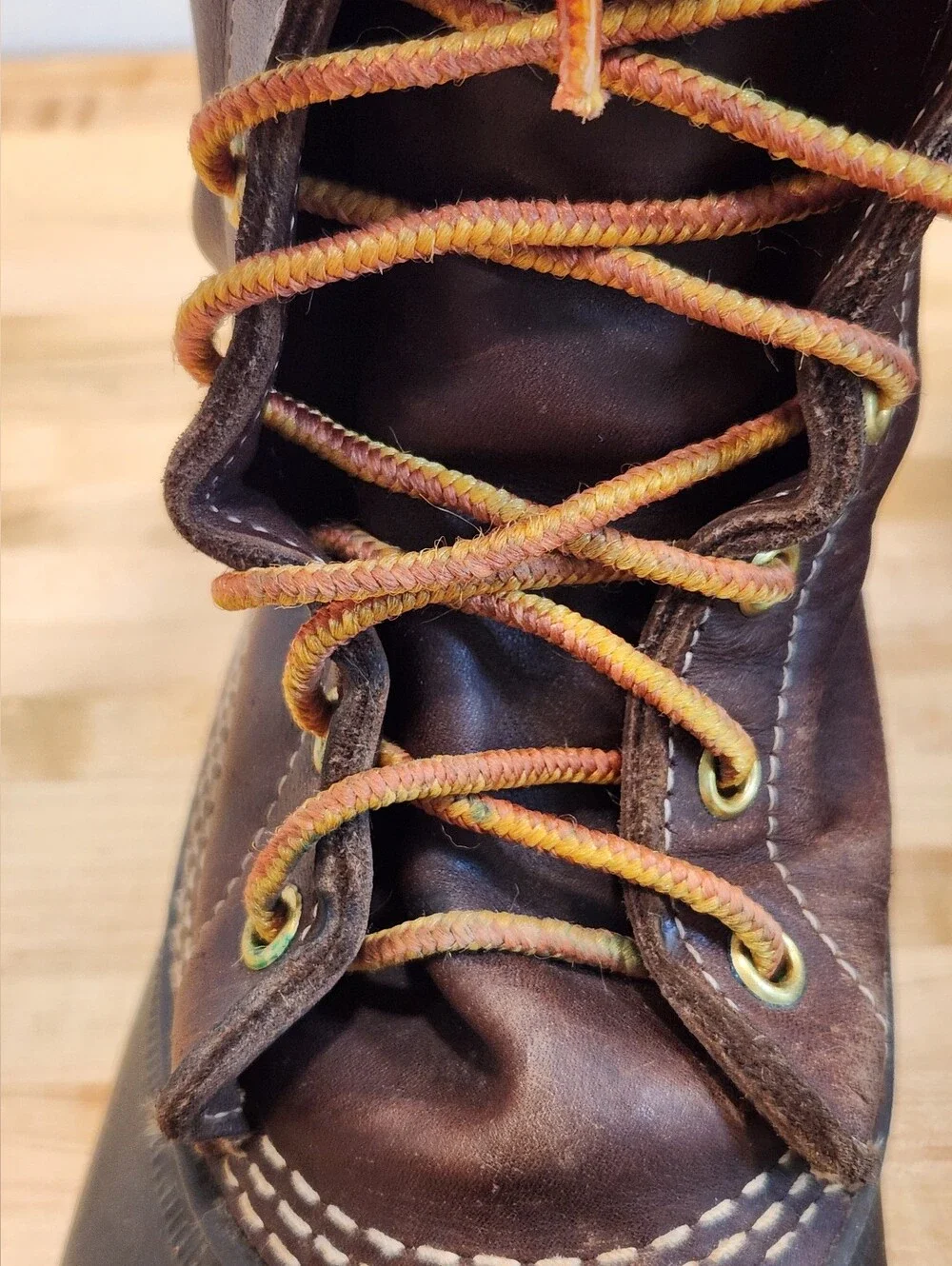 Vintage L.L. Bean Brown Leather and Rubber Duck Boots Unlined  Mens 11 N